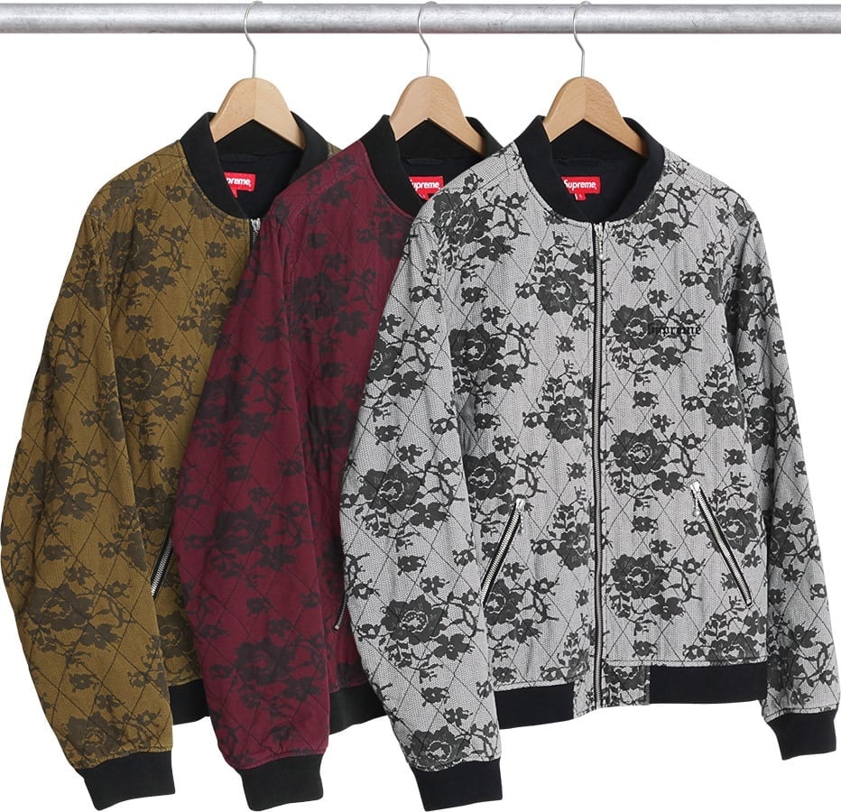 Quilted Lace Bomber Jacket